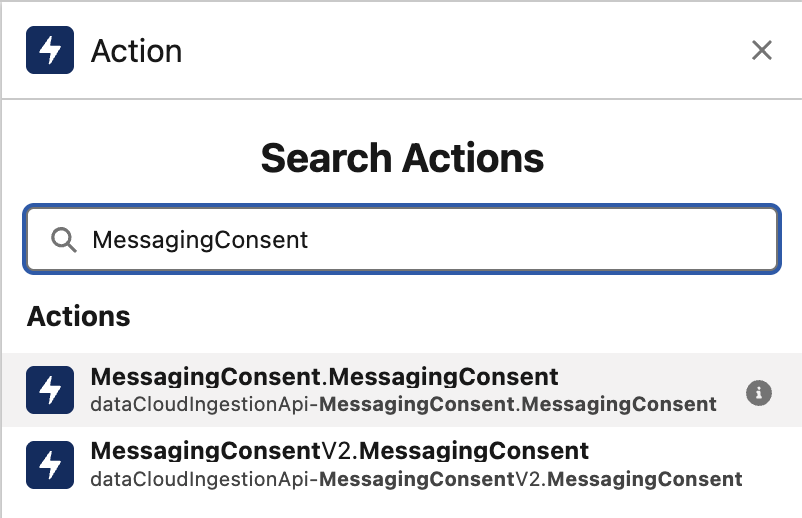 Messaging Consent Flow Actions