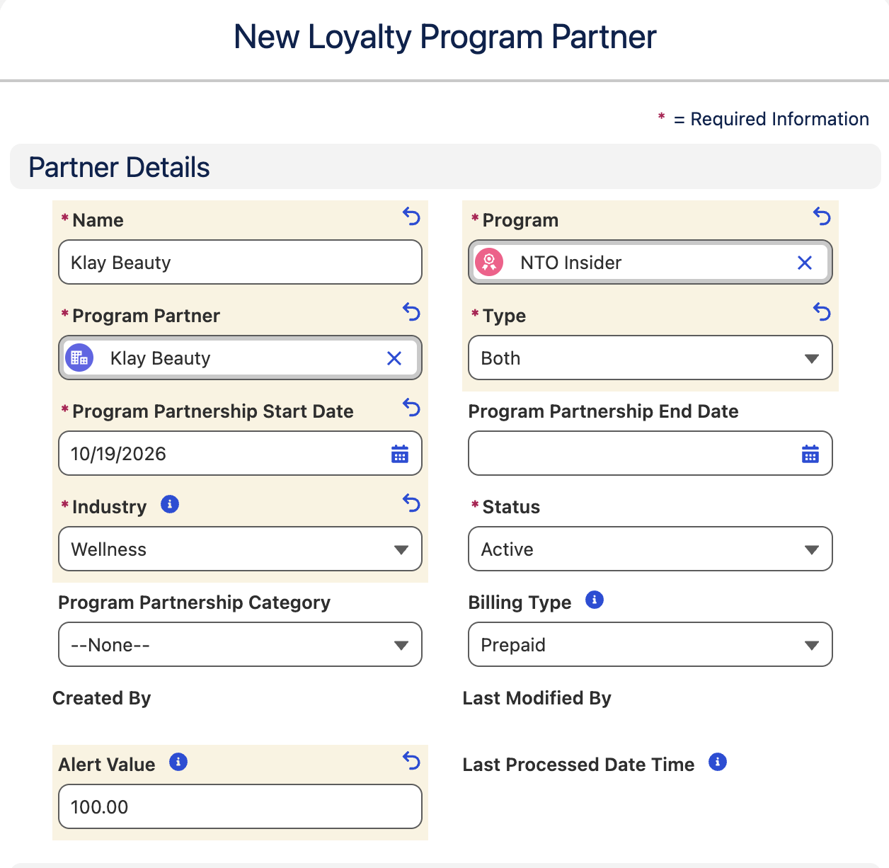 Create new loyalty program partner