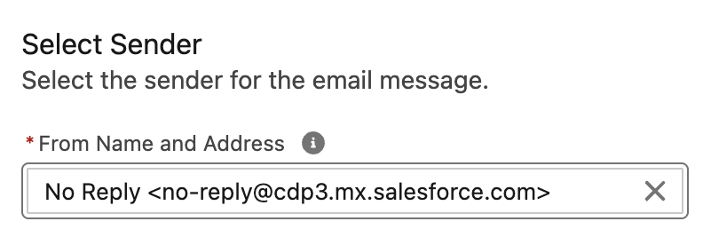 Select sender in email campaign