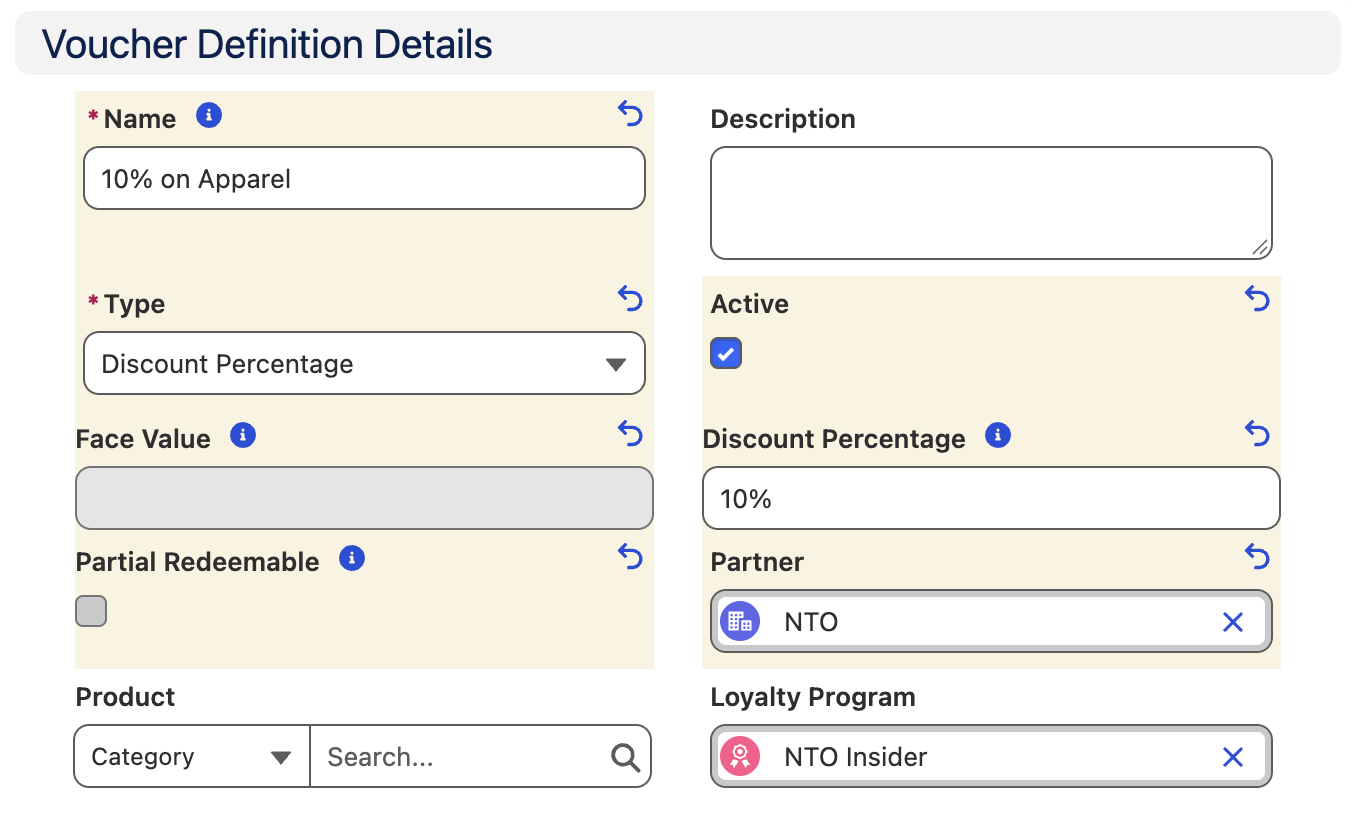 Create voucher definition